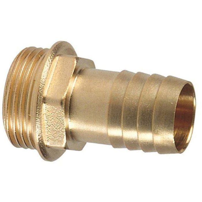 Messing slangtule 6-kant buitendraad 1 1/2" x 40 mm