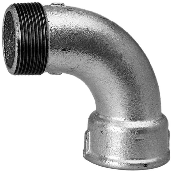 Gegalvaniseerde bocht 3" binnendraad x buitendraad