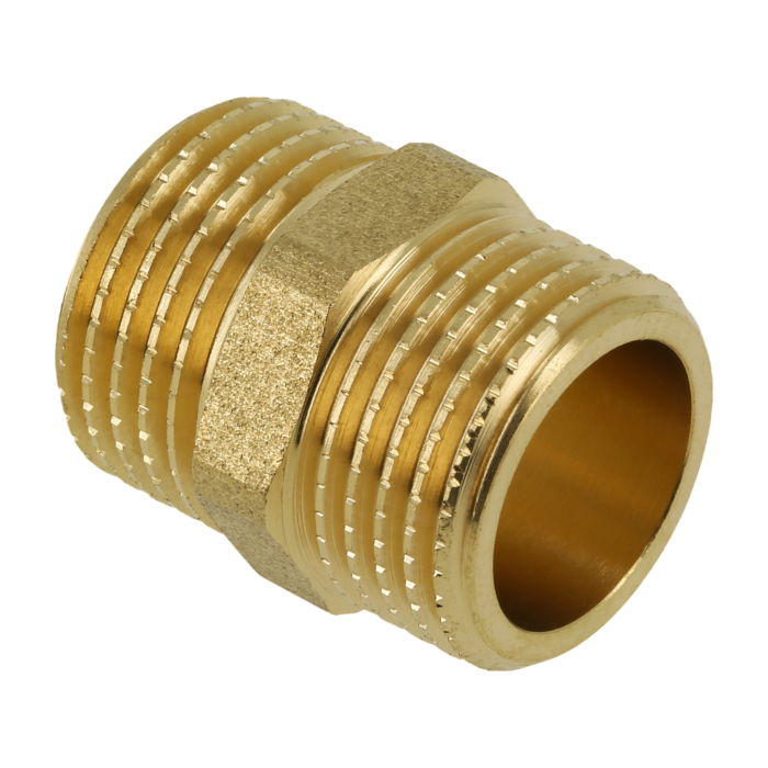 Dubbele-messing-nippel-conisch