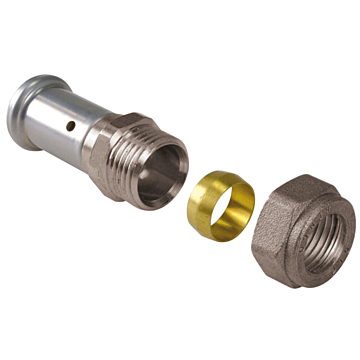 Henco overgangskoppeling pers naar koper knel