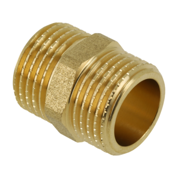 Dubbele-messing-nippel-conisch