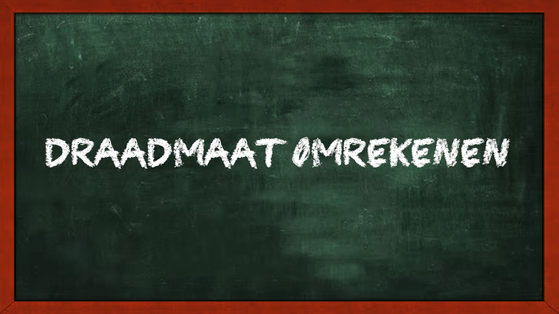 Draadmaat omrekenen